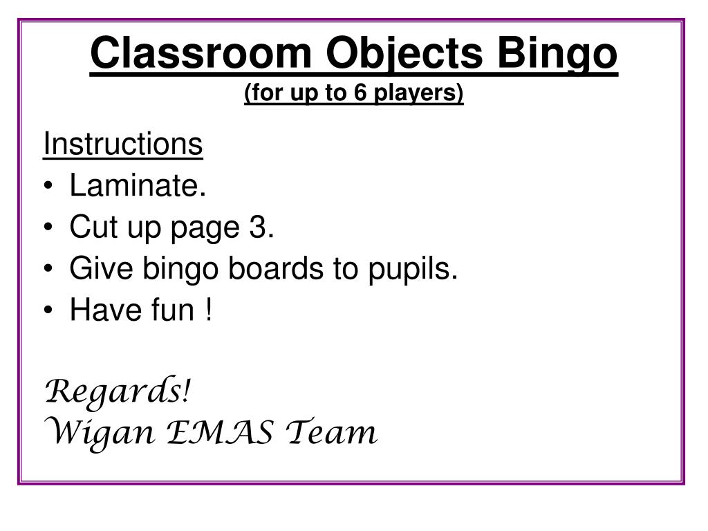 Classroom Bingo